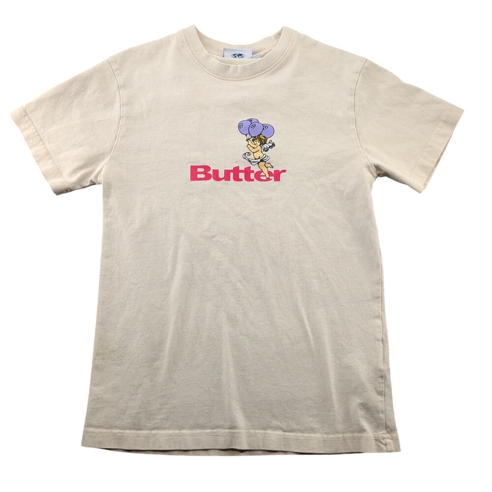 Butter Goods Balloons Logo Cherub Angel Short Sleeve T Shirt Men's Small Skater